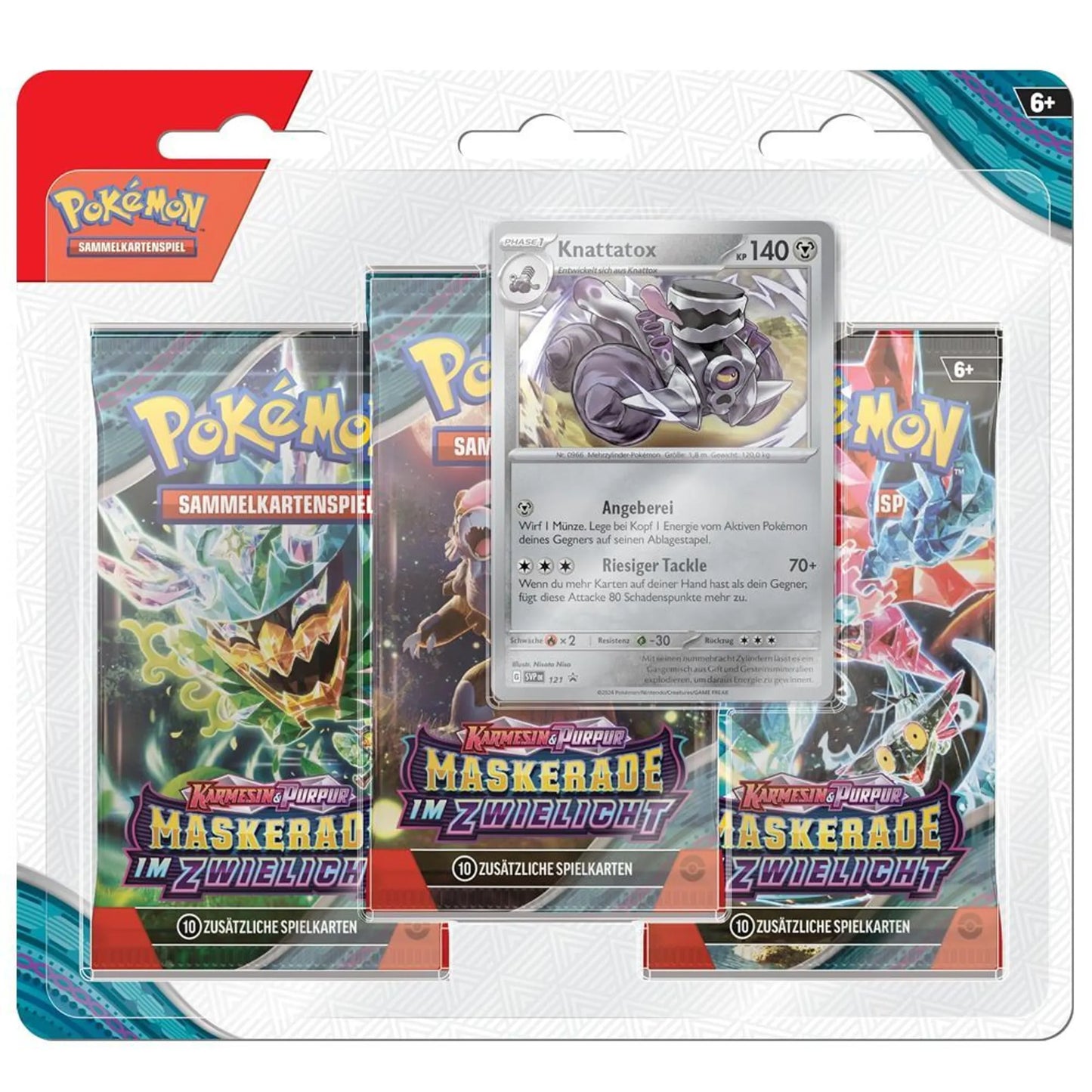 Pokémon Maskerade im Zwielicht – Knattox 3-Pack Blister (Deutsch)