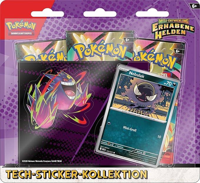 Pokémon Erhabene Helden – Nebulak Tech Sticker Collection (Deutsch)