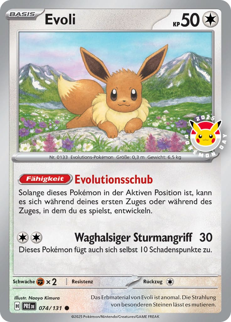 Evoli (PRE 074) – Pokémon Day 2025 Promo – Sealed Deutsch