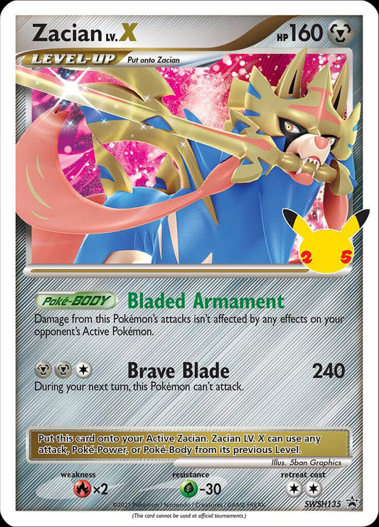 Zacian LV.X (SWSH 135) – Englisch – Near Mint (NM)