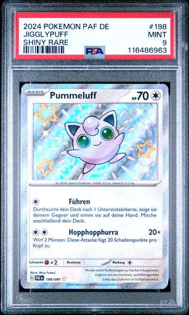 2024 Pokémon German PAF – #198 Jigglypuff Shiny Rare (Graded) PSA9