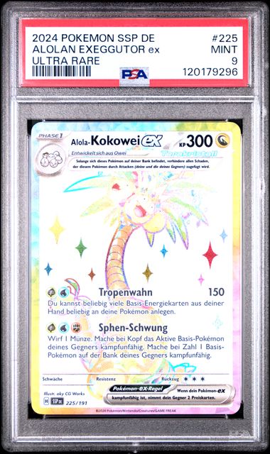 2024 Pokémon German SSP – #225 Alolan Exeggutor ex Ultra Rare (Graded) PSA9