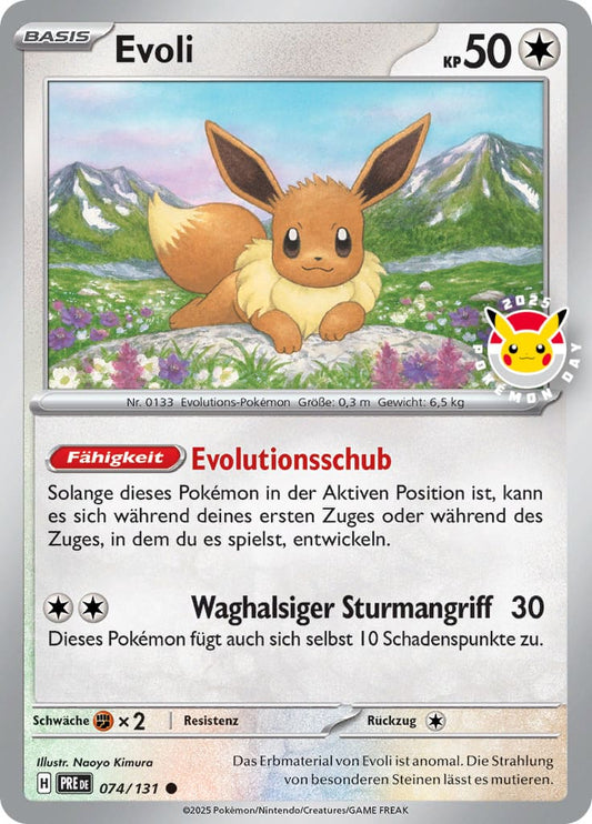 Evoli (PRE 074) – Pokémon Day 2025 Promo – Sealed Deutsch