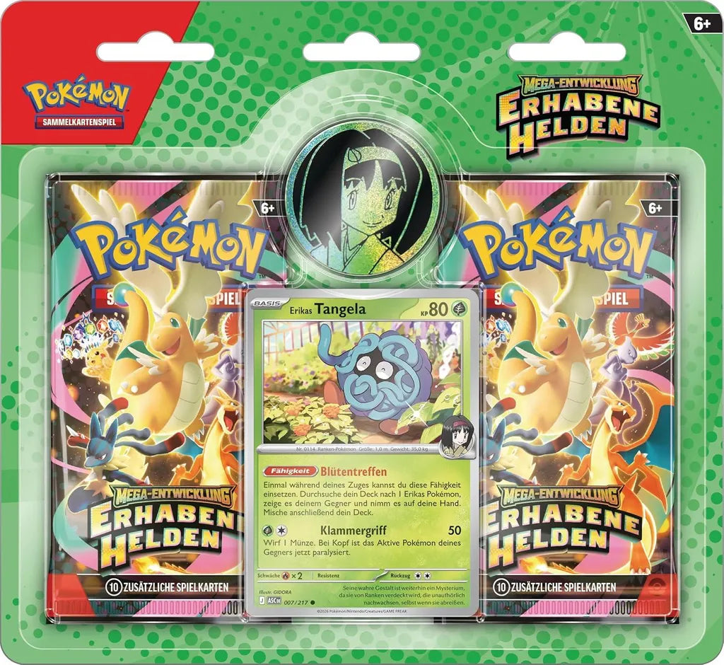 Erhabene Helden – Erikas Tangela 2-Pack Blister (Deutsch)