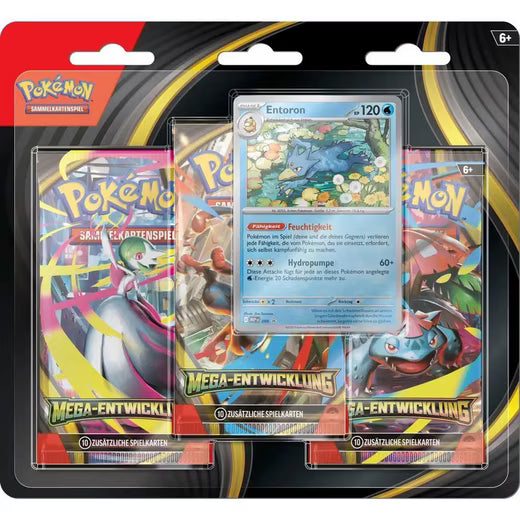 Pokémon Mega-Entwicklung – 3er Blister mit Entoron (Deutsch)
